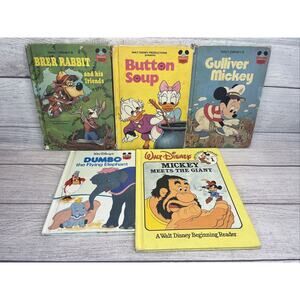 Disney’s Wonderful World Of Reading Lot of 5 Mickey Mouse Dumbo Donald Duck!